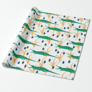 Cute crocodiles seamless pattern. Cartoon animals. Wrapping Paper