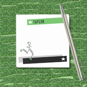 Cute Cross Country Grass Runner Personalised Post-it Notes