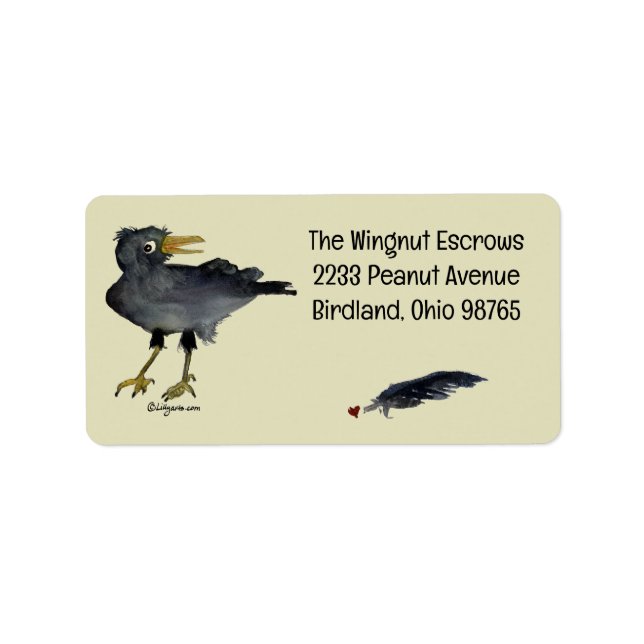 Cute Crow Address Label (Front)