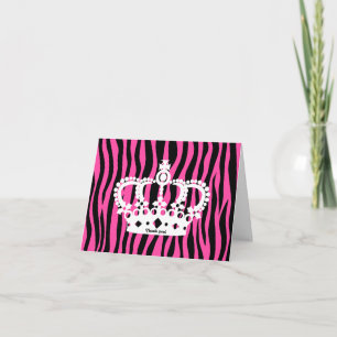 Cute crown thank you card