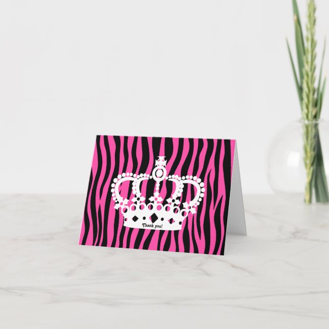 Cute crown thank you card (Front)