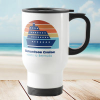 Cute Cruise Ship Family Trip Sunset Personalised