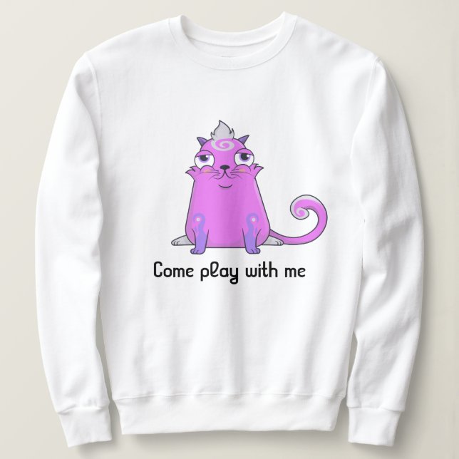 Cute cryptokitty Bella wants to play Sweatshirt (Design Front)