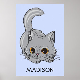 Cute Cta custom name & colour poster