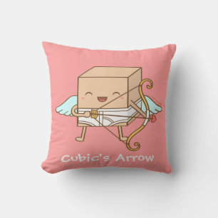 Cute Cubic Cupid Arrow Funny Pun Room Decor Cushion