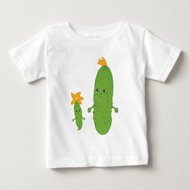 Cute Cucumber, Baby Cucumber Baby T-Shirt (Front)