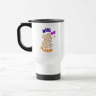 Cute Cuddle Me Now Cosy Love Saying Travel Mug