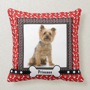 Cute Cuddle Pup Dog's Portrait Christmas Pillow