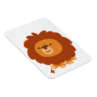 Cute Cuddly Cartoon Lion Flexible Magnet