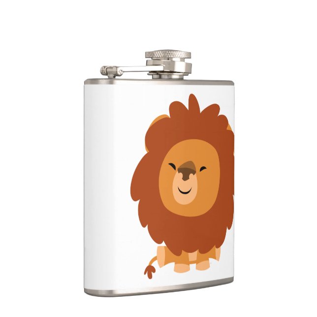 Cute Cuddly Cartoon Lion Hip Flask (Right)