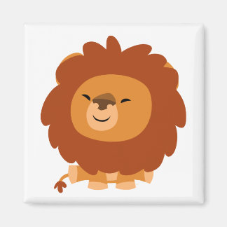 Cute Cuddly Cartoon Lion Magnet