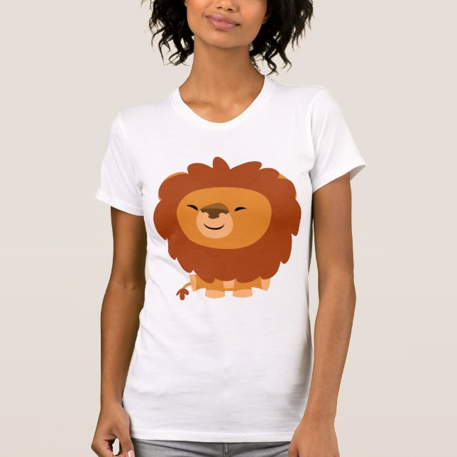 Cute Cuddly Cartoon Lion Women T-Shirt (Front)