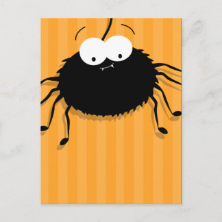 Cute Cuddly Cartoon Spider Halloween Postcards