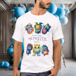 Cute Cuddly Colourful Little Monsters Birthday Dad T-Shirt<br><div class="desc">Transform your child's birthday into a whimsical adventure with the "Our Little Monster" Kids Birthday Design. This delightful theme features colourful, cute, and cuddly monsters that bring joy and excitement to any celebration. Perfect for parents seeking to create an unforgettable experience, this design is all about laughter, fun, and a...</div>