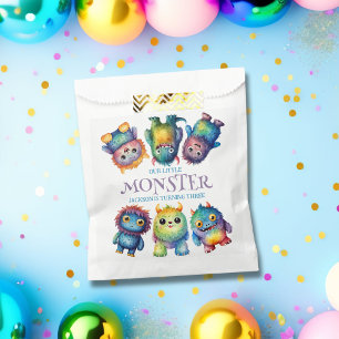 Cute Cuddly Colourful Little Monsters Kids Birthda Favour Bags