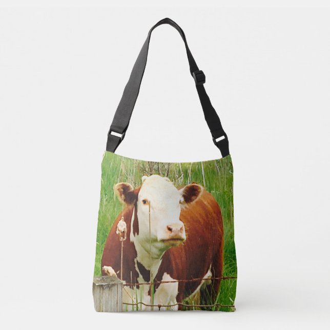 Cute Cuddly Cow 4Caryn Crossbody Bag (Front)