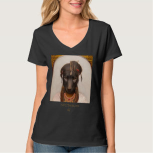 Cute cuddly face portrait of an Ancient dog as C T-Shirt