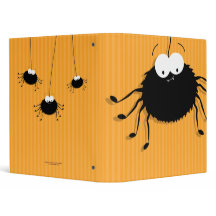 Cute Cuddly Halloween Spiders Binder 1.0"