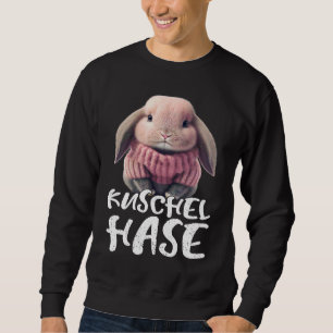 Cute cuddly rabbit winter rabbit skiing sweatshirt