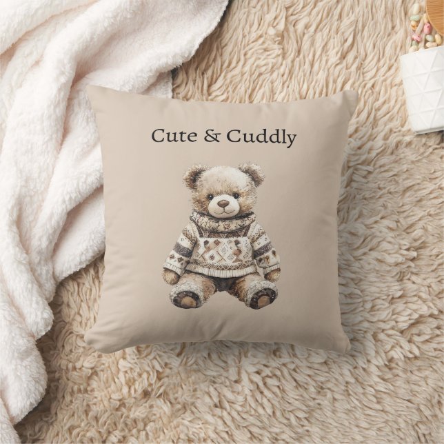Cute & Cuddly Teddy Bear Cushion (Blanket)