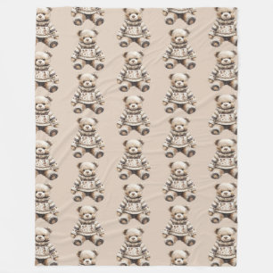 Cute & Cuddly Teddy Bear Fleece Blanket