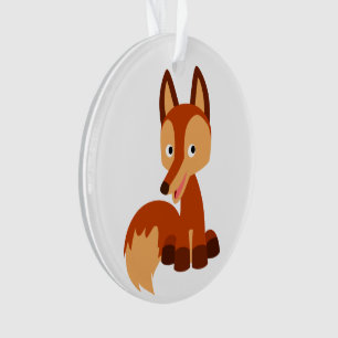 Cute Cunning Cartoon Fox Acrylic Ornament