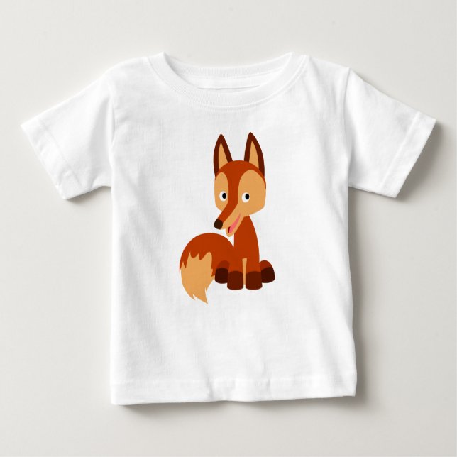 Cute Cunning Cartoon Fox Baby T-Shirt (Front)