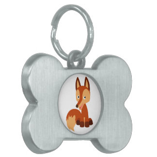 Cute Cunning Cartoon Fox Pet Tag