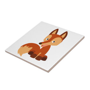 Cute Cunning Cartoon Fox Tile