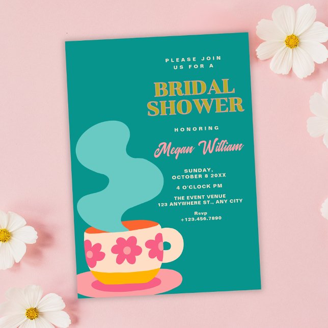 Cute cup bridal shower invitation (Creator Uploaded)
