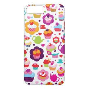 Cute cup cake and tea pot iPhone 8 plus/7 plus case