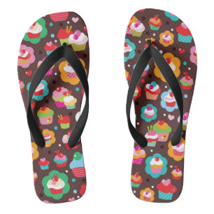 Cute Cup Cake Pattern Jandals