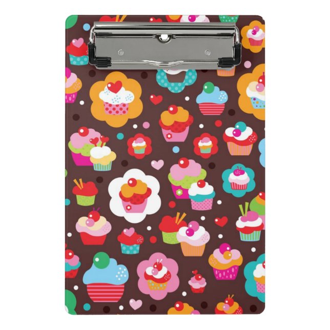 Cute Cup Cake Pattern Mini Clipboard (Front)