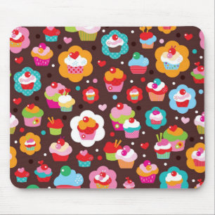 Cute Cup Cake Pattern Mouse Pad