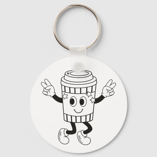 CUTE CUP ROLLIN  KEY RING (Front)