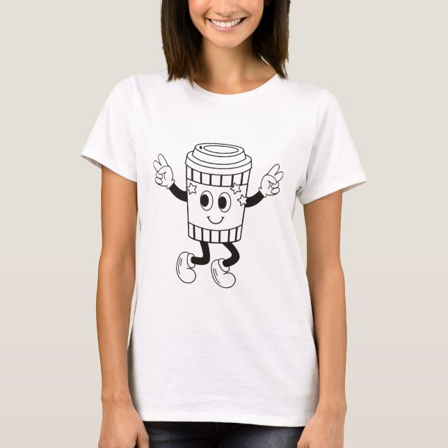 CUTE CUP ROLLIN  T-Shirt (Front)
