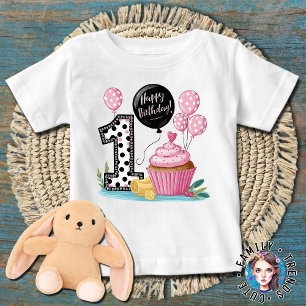 Cute Cupcake 1st birthday Baby T-Shirt