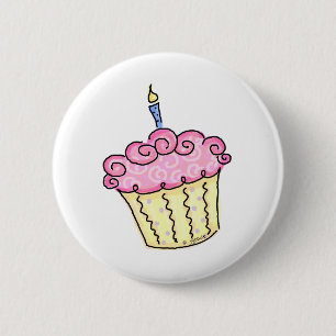 Cute Cupcake 6 Cm Round Badge