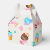 Cute Cupcake and Candy Pattern for Birthday Party