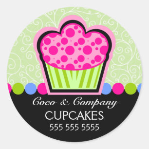 Cute Cupcake Bakery Box Seal