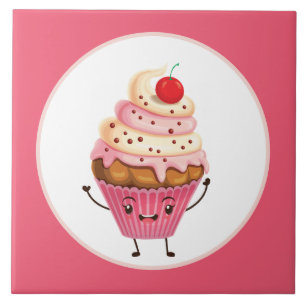 cute cupcake bakery decor kitchen tile