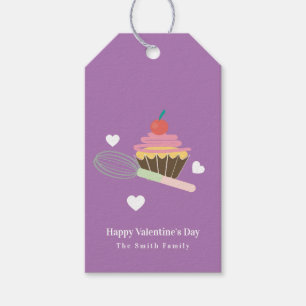 Cute Cupcake Bakery Happy Valentines Day  Gift Tags