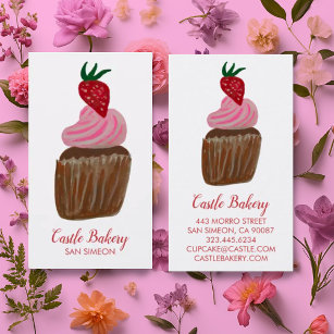 CUTE CUPCAKE Bakery Pastry Chef Modern Business Card
