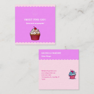 Cute Cupcake Bakery Sweet & Fun Pastry Chef Calling Card