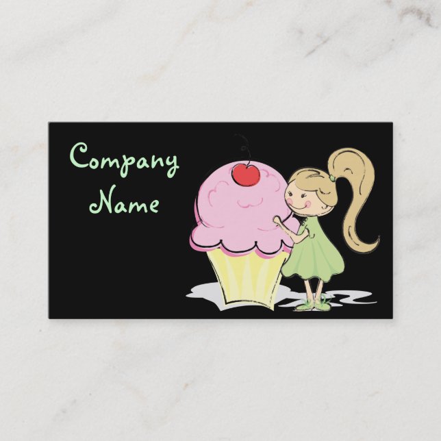 Cute Cupcake Business Cards (Front)