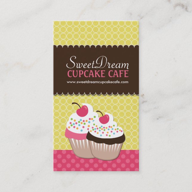 Cute Cupcake Business Cards (Front)
