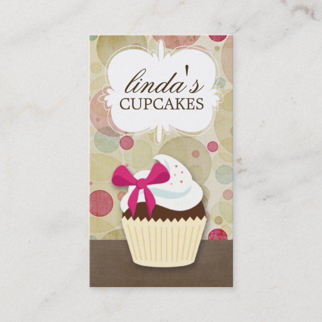Cute Cupcake Business Cards (Front)