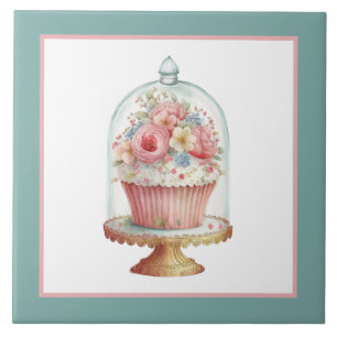 Cute Cupcake dome Bakery crafting Business home Tile