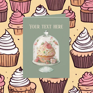 Cute cupcake lovers add text  card