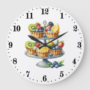 Cute cupcake lovers kitchen bakery  large clock